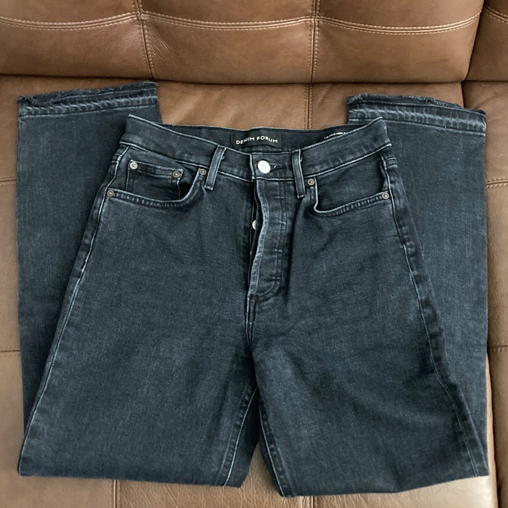 Denim Forum Arlo High Rise Straight Jeans